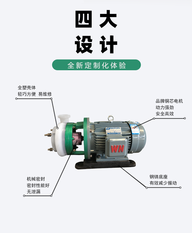 氟塑料合金离心泵特点