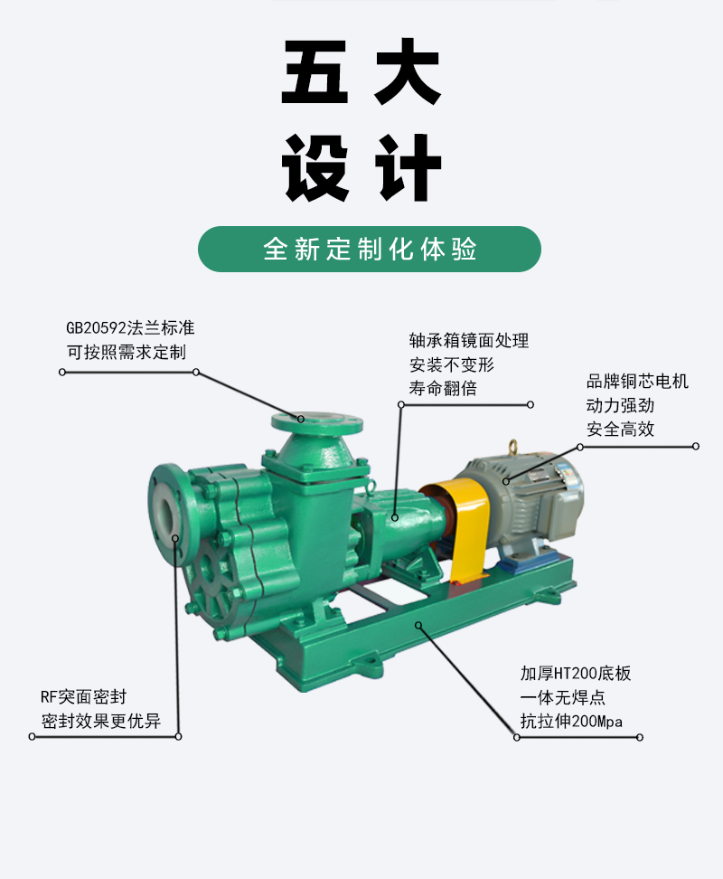 氟塑料离心自吸泵设计