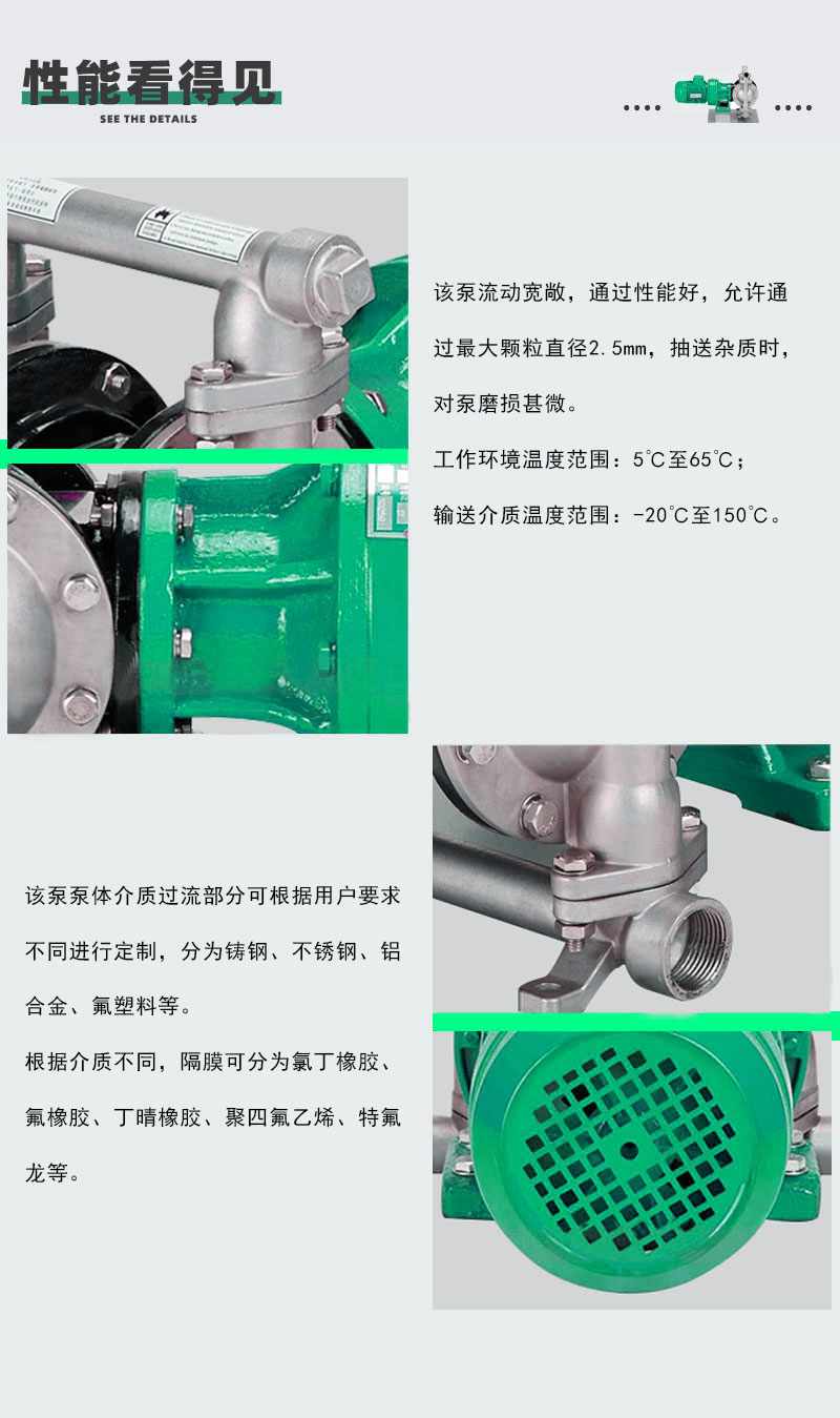 电动隔膜泵性能